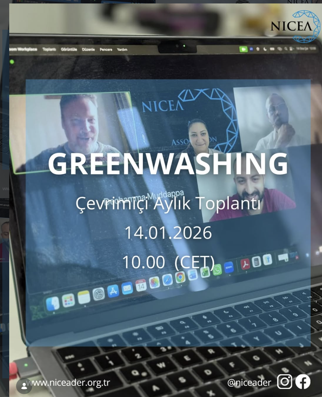 Greenwashing projesi kapsamında çevrim içi toplantımızı gerçekleştirdik. 